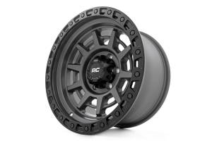 Rough Country - 85171812A | Rough Country 85 Series Wheel | Simulated Beadlock | Gunmetal Gray/Black | 17x9 | 6x5.5 | -18mm - Image 3