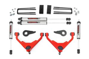 859670RED | Rough-Country 3 Inch Lift Kit | FT Code | V2 | Chevrolet/GMC 2500HD (01-10)