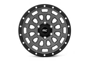 Rough Country - 87170912G | Rough Country 87 Series Wheel | Simulated Beadlock | Gray/Black | 17x8.5 | 6x5.5 | +0mm - Image 2