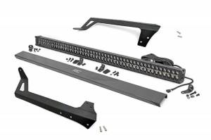 Rough Country - 70504BLDRL | Rough-Country LED Light | Windshield Mnt | 50" Black Dual Row | White DRL | Jeep Wrangler JK (07-18) - Image 1