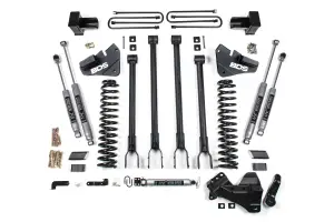 BDS1537H | BDS Suspension 4 Inch Lift Kit 4-Link Conversion For Ford F-250 / F-350 Super Duty 4WD | 2017-2019 | Diesel, 5 Inch Block With 2 Leaf Main | NX2 Nitro Series Shocks