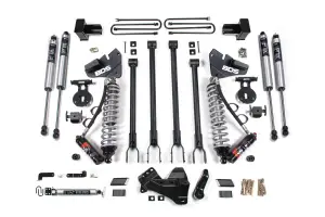 BDS1537FPE | BDS Suspension 4 Inch Lift Kit 4-Link Fox 2.5 Performance Elite Coil-Over Conversion For Ford F-250 / F-350 Super Duty 4WD | 2017-2019 | Diesel, 5 Inch Block With 2 Leaf Main