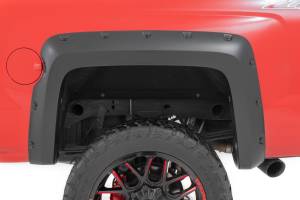 Rough Country - F-C11412B-GAZ | Rough-Country Pocket Fender Flares | 6'7" & 8' Bed | GAZ Summit White | Chevrolet Silverado 1500 (14-18)/2500HD (15-19) - Image 6