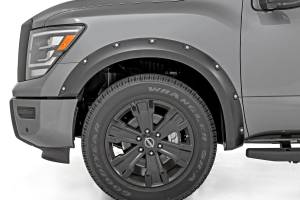 Rough Country - F-N101705A-KAD | Rough-Country Traditional Pocket Fender Flares | Crew | KAD Gun Metal | W/O Emblem | Nissan Titan (17-23) - Image 2