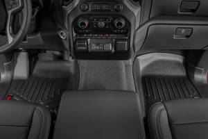 Rough Country - M-21614 | Rough Country Floor Mats Front & Rear (2019-2025 Silverado, Sierra 1500 2WD/4WD | 2020-2025 Silverado, Sierra 2500 HD, 3500 HD 2WD/4WD | Bucket Seats w/o Factory Under Seat Storage) - Image 5