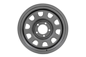 RC158545G | Rough Country Steel Wheel Gray | 15x8 | 5x4.5 | 3.30 Bore | -19