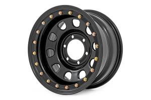 Rough Country - RC158545SL | Rough Country Steel Simulated Beadlock Wheel Black | 15x8 | 5x4.5 | 3.30 Bore | -19 - Image 2