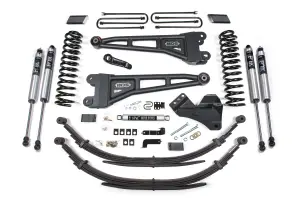 BDS1557FS | BDS Suspension 4 Inch Lift Kit With Radius Arm For Ford F-250 / F-350 Super Duty 4WD | 2017-2019 | Diesel, Rear Leaf Springs | Fox 2.0 Performance Series Shocks