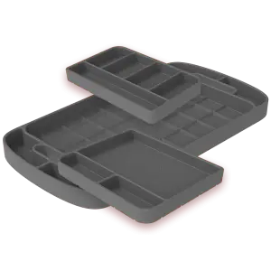 S&B Filters - 80-1004 | S&B Filters Tool Tray Silicone 3 Piece Set Color Charcoal - Image 1