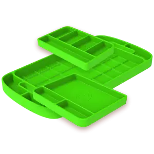 80-1000 | S&B Filters Tool Tray Silicone 3 Piece Set Color Lime Green