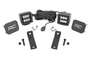 97081 | Rough Country Rear Roof Mount LED Light Kit For Can-Am Maverick Trail/Spot | 2018-2023 | Black Series With Spot Beam