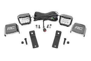 97083 | Rough Country Rear Roof Mount LED Light Kit For Can-Am Maverick Trail/Spot | 2018-2023 | 3 Inch Osram Wide Angle Series