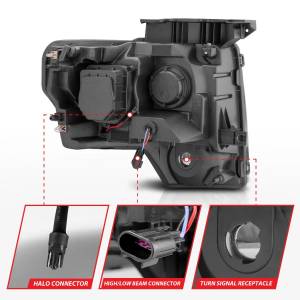 Anzo USA - 111161 | Anzo USA Projector Headlights w/ RX Halo Black (2009-2014 F150 Pickup) - Image 3