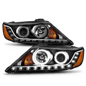 Anzo USA - 111248 | Anzo USA Projector Headlights w/ RX Halo Black (2011-2013 Sorrento) - Image 2