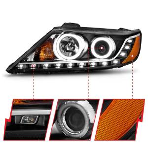 Anzo USA - 111248 | Anzo USA Projector Headlights w/ RX Halo Black (2011-2013 Sorrento) - Image 3