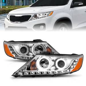 Anzo USA - 111249 | Anzo USA Projector Headlights w/ RX Halo Chrome (2011-2013 Sorrento) - Image 6