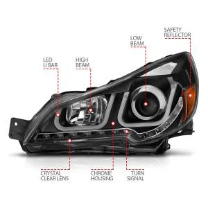 Anzo USA - 111285 | Anzo USA Projector Headlights w/ U-Bar Black (2010-2023 Outback, Legacy) - Image 4