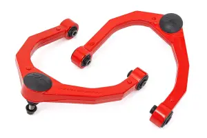 82008RED | Rough Country Forged Upper Control Arms Aluminum For Nissan Titan 4WD | 2004-2024 | OE Upgrade | Red