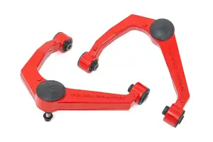 82009RED | Rough Country Forged Upper Control Arms Aluminum For Nissan Frontier 4WD | 2005-2024 | OE Upgrade | Red