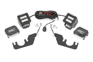 Rough Country - 94007 | Rough Country Rear Cage Mount LED Light Kit For Kawasaki Teryx | 2014-2023 | Black Series With Flood Beam - Image 1