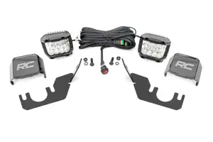 94008 | Rough Country Rear Cage Mount LED Light Kit For Kawasaki Teryx | 2014-2023 | 3 Inch Osram Wide Angle Series