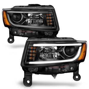 Anzo USA - 111329 | Anzo USA Projector Headlights w/ Plank Style Black (2014-2016 Grand Cherokee) - Image 2