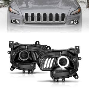 Anzo USA - 111353 | Anoz USA Projector Headlights Black w/ LED Halo (2014-2018 Cherokee) - Image 6