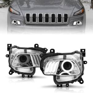 Anzo USA - 111354 | Anzo USA Projector Headlights Chrome w/ LED Halo (2014-2018 Cherokee) - Image 6