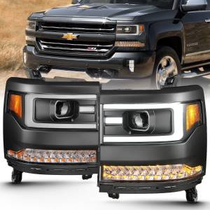 Anzo USA - 111373 | Anzo USA Projector Headlights Plank Style Design Black (2016-2018 Silverado 1500) - Image 7