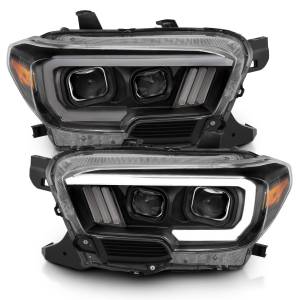 Anzo USA - 111379 | Anzo USA Projector Headlights Plank Style Black w/ LED DRL (2016-2023 Tacoma) - Image 2