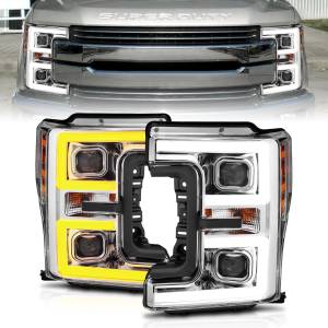 Anzo USA - 111389 | Anzo USA Projector Headlights Plank Style w/ Switchback Chrome (2017-2019 F250, F350 Super Duty) - Image 6