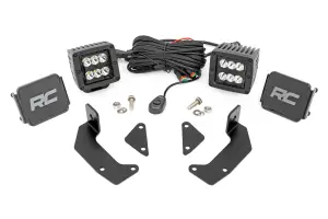 96103 | Rough Country LED Cube Light Kit Front Mount For CFMoto UForce 1000/1000XL | 2022-2022 | Black Series Lights