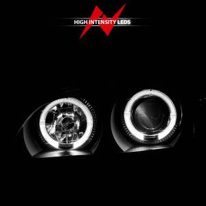 Anzo USA - 121077 | Honda Civic Projector Headlights w/ Halo Black (2000-2001 I-30 | 2002-2004 I-35) - Image 5