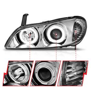 Anzo USA - 121078 | Anzo USA Projector Headlights w/ Halo Chrome (2000-2001 I-30 | 2002-2004 I-35) - Image 2