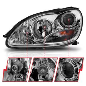 Anzo USA - 121092 | Anzo USA Projector Headlights Chrome (2000-2005 S Class W220) - Image 2