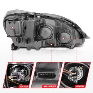 Anzo USA - 121092 | Anzo USA Projector Headlights Chrome (2000-2005 S Class W220) - Image 3