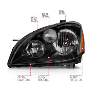 Anzo USA - 121109 | Anzo USA Crystal Headlights Black (2002-2004 Altima) - Image 4