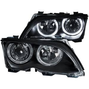121140 | Anzo USA Projector Headlights w/ Halo Black (2002-2005 3 Series E46)