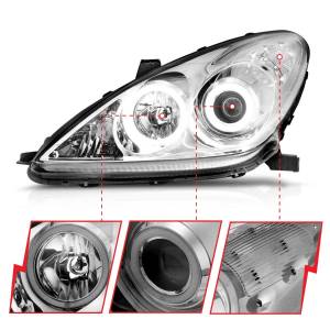 Anzo USA - 121173 | Anzo USA Projector Headlights w/ Halo Chrome (2002-2003 ES300, 2004-2006 ES330) - Image 2