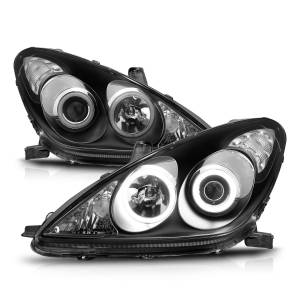121232 | Anzo USA Projector Headlights w/ Halo Black (2002-2003 ES300 | 2004-2006 ES330)