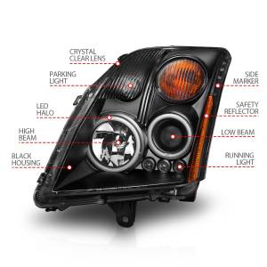 Anzo USA - 121276 | Anzo USA Projector Headlights Black (2007-2012 Sentra) - Image 4