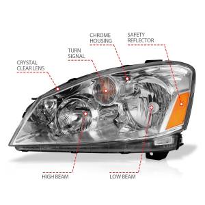 Anzo USA - 121294 | Anzo USA Crystal Headlights Chrome (2005-2006 Altima) - Image 4