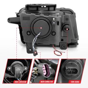 Anzo USA - 121312 | Anzo USA Projector Headlights w/ Halo Black (2010-2013 Camaro) - Image 3