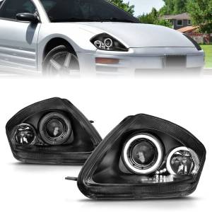 Anzo USA - 121332 | Anzo USA Projector Headlights w/ Halo Black (2000-2005 Eclipse) - Image 6