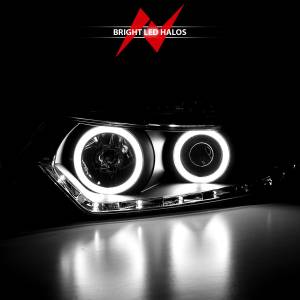 Anzo USA - 121393 | Anzo USA Projector Headlights w/ Halo Black (2009-2012 TSX) - Image 5