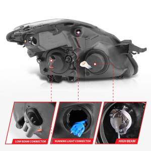 Anzo USA - 121395 | Anzo USA Projector Headlights w/ Halo Black (2008-2009 Altima 2 Door) - Image 3