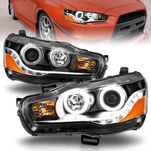 Anzo USA - 121428 | Anzo USA Projector Headlights w/ Halo Black (2008-2015 Lancer) - Image 6