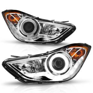 Anzo USA - 121455 | Anzo USA Projector Headlights w/ Halo Chrome (2011-2013 Elantra) - Image 2