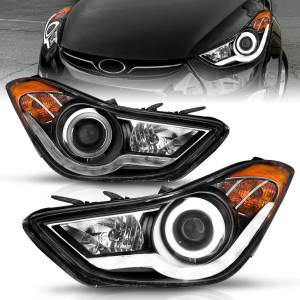 Anzo USA - 121456 | Anzo USA Projector Headlights w/ Halo Black (2011-2013 Elantra) - Image 4