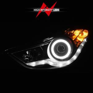 Anzo USA - 121456 | Anzo USA Projector Headlights w/ Halo Black (2011-2013 Elantra) - Image 6